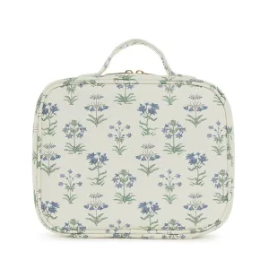 LUXE TRVL2 Cosmetic Toiletry Case - PROVENCE with Green Pinstripe Liner