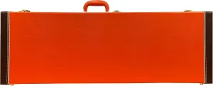 Lykos 39" Upgraded High Grade Electric Guitar Square Hard Case Tweed Fits Fender Stratocaster/Telecaster and other Standard Electric Guitars Hard Shell Protective Carrying Case (Orange)