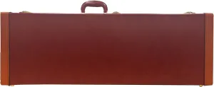 Lykos 39" Upgraded High Grade Electric Guitar Square Hard Case Tweed Fits Fender Stratocaster/Telecaster and other Standard Electric Guitars Hard Shell Protective Carrying Case (Wine Red)