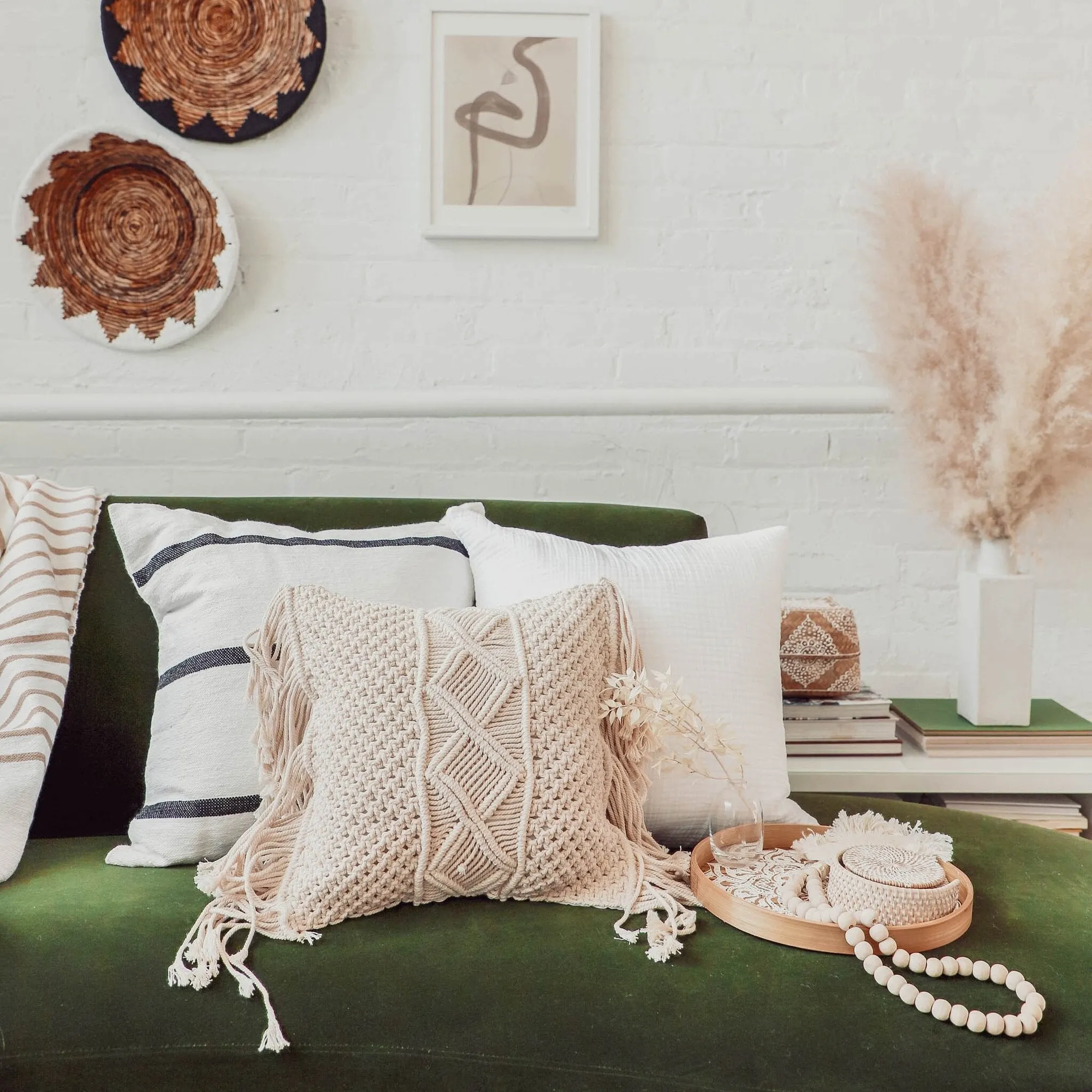 Macramé Pillow 15 x 15