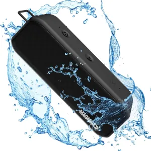 Magnavox MMA3929 Waterproof Portable Bluetooth Speaker with 360° Sound in Black