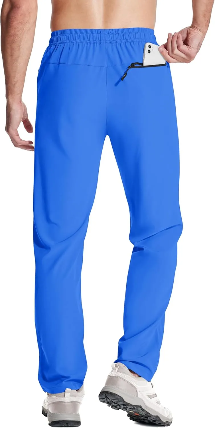 MAGNIVIT Mens Sweatpants with Zipper Pocket Lightweight Quick Dry Athletic Pants Elastic Waist Casual Jogger Gym Hiking Pant