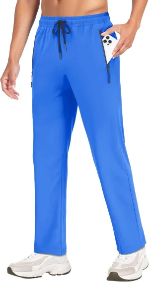 MAGNIVIT Mens Sweatpants with Zipper Pocket Lightweight Quick Dry Athletic Pants Elastic Waist Casual Jogger Gym Hiking Pant