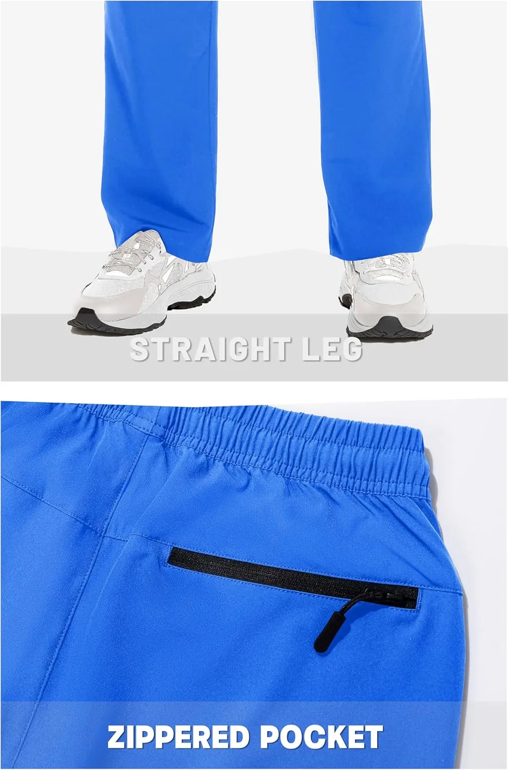 MAGNIVIT Mens Sweatpants with Zipper Pocket Lightweight Quick Dry Athletic Pants Elastic Waist Casual Jogger Gym Hiking Pant