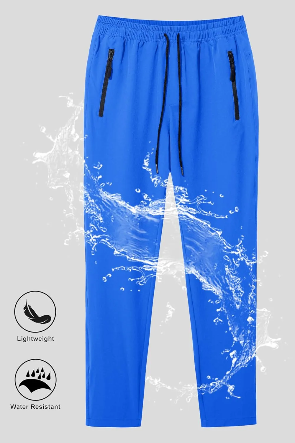 MAGNIVIT Mens Sweatpants with Zipper Pocket Lightweight Quick Dry Athletic Pants Elastic Waist Casual Jogger Gym Hiking Pant
