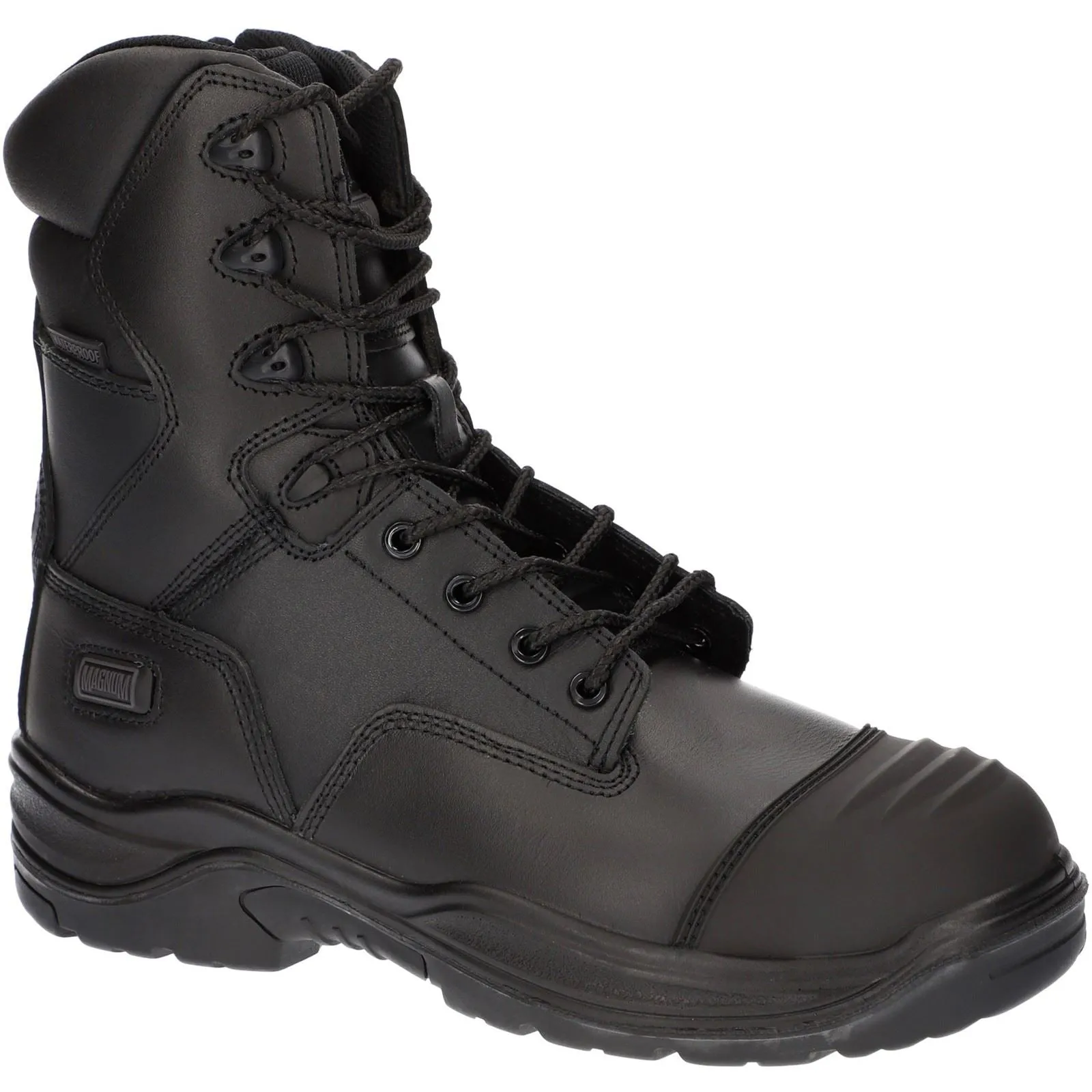 Magnum Men's Rigmaster 8.0 Side-Zip CT CP WP Uniform Safety Boot in Black