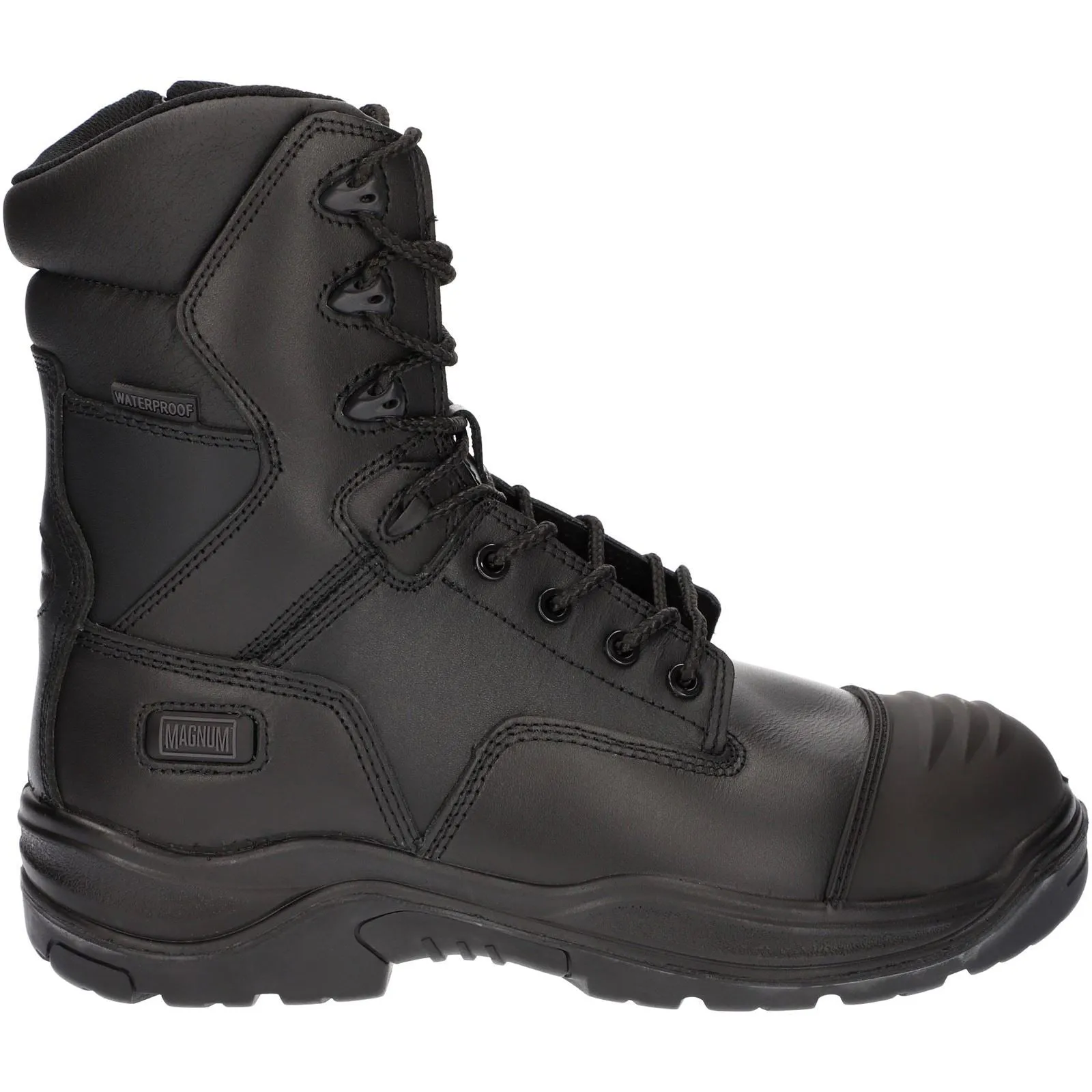 Magnum Men's Rigmaster 8.0 Side-Zip CT CP WP Uniform Safety Boot in Black