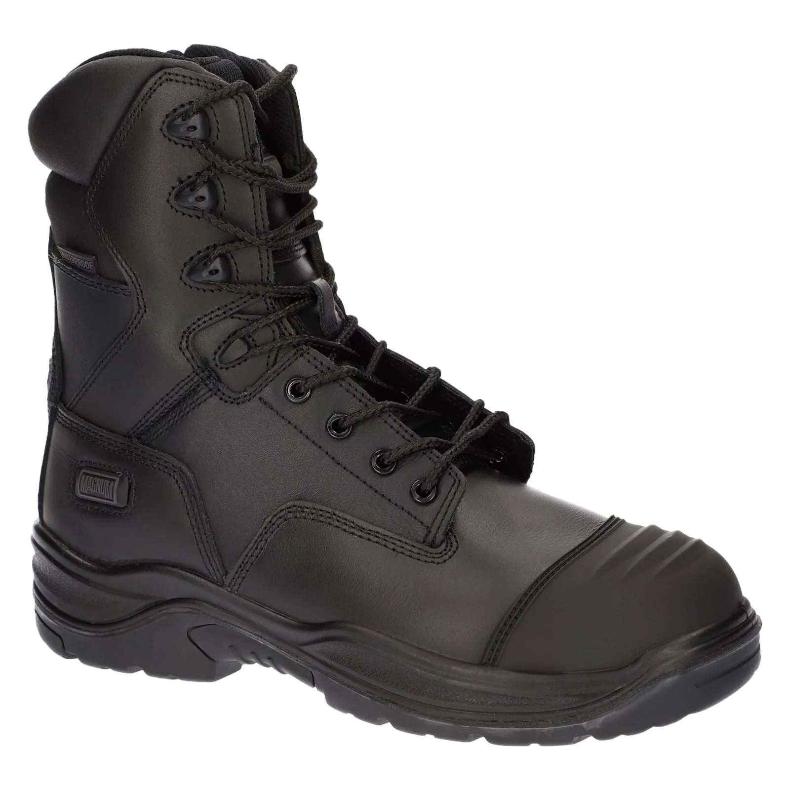 Magnum Men's Rigmaster 8.0 Side-Zip CT CP WP Uniform Safety Boot in Black