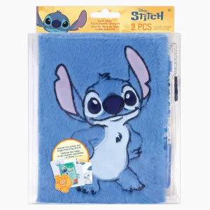 Make It Real: Disney: Stitch Cool Vibes Fuzzy Journal & Pen - 192 Lined Pages W/Fun Quotes & Images, Character Charm Pen, Plush Diary Cover, Kids 6 