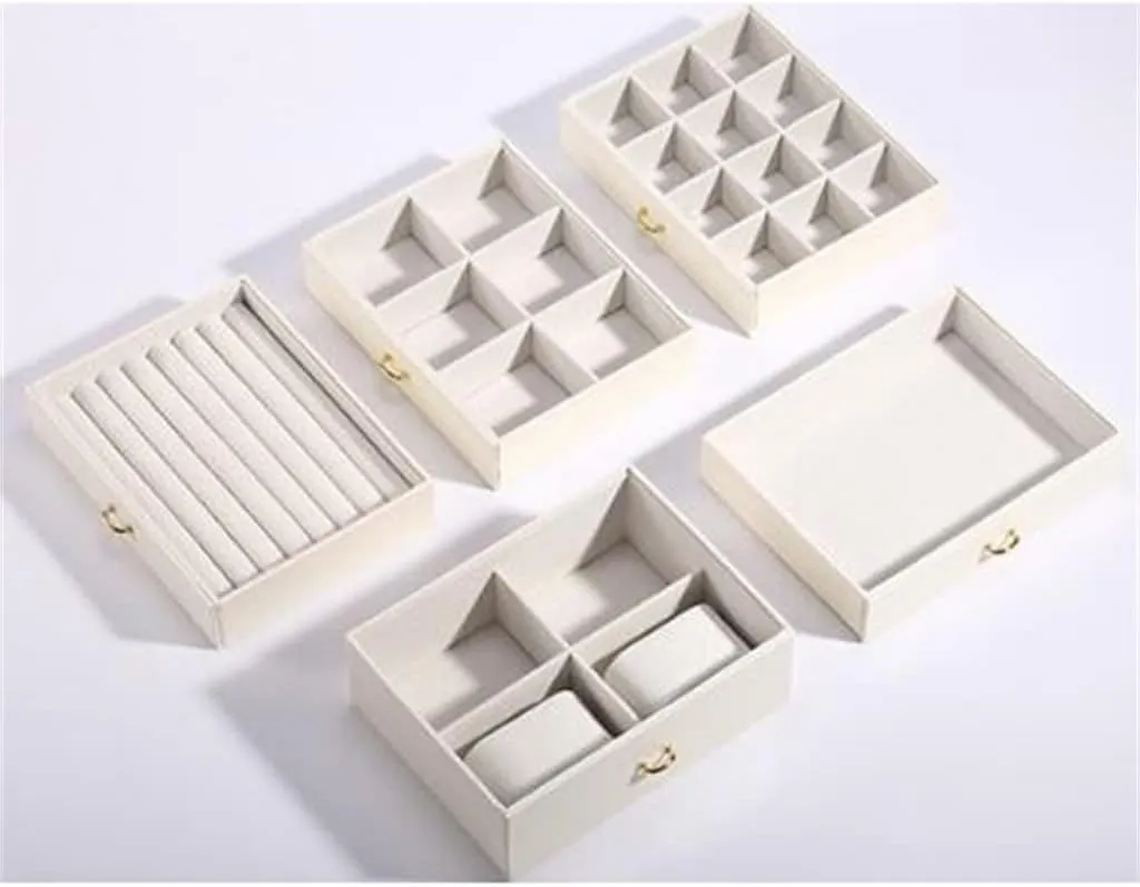 Makeup Storage Box Large Capacity Multi-Layer Korean Jewelry Box Earrings Necklace Jewelry Storage Box(1)