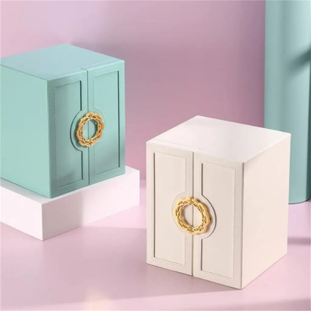 Makeup Storage Box Large Capacity Multi-Layer Korean Jewelry Box Earrings Necklace Jewelry Storage Box(1)