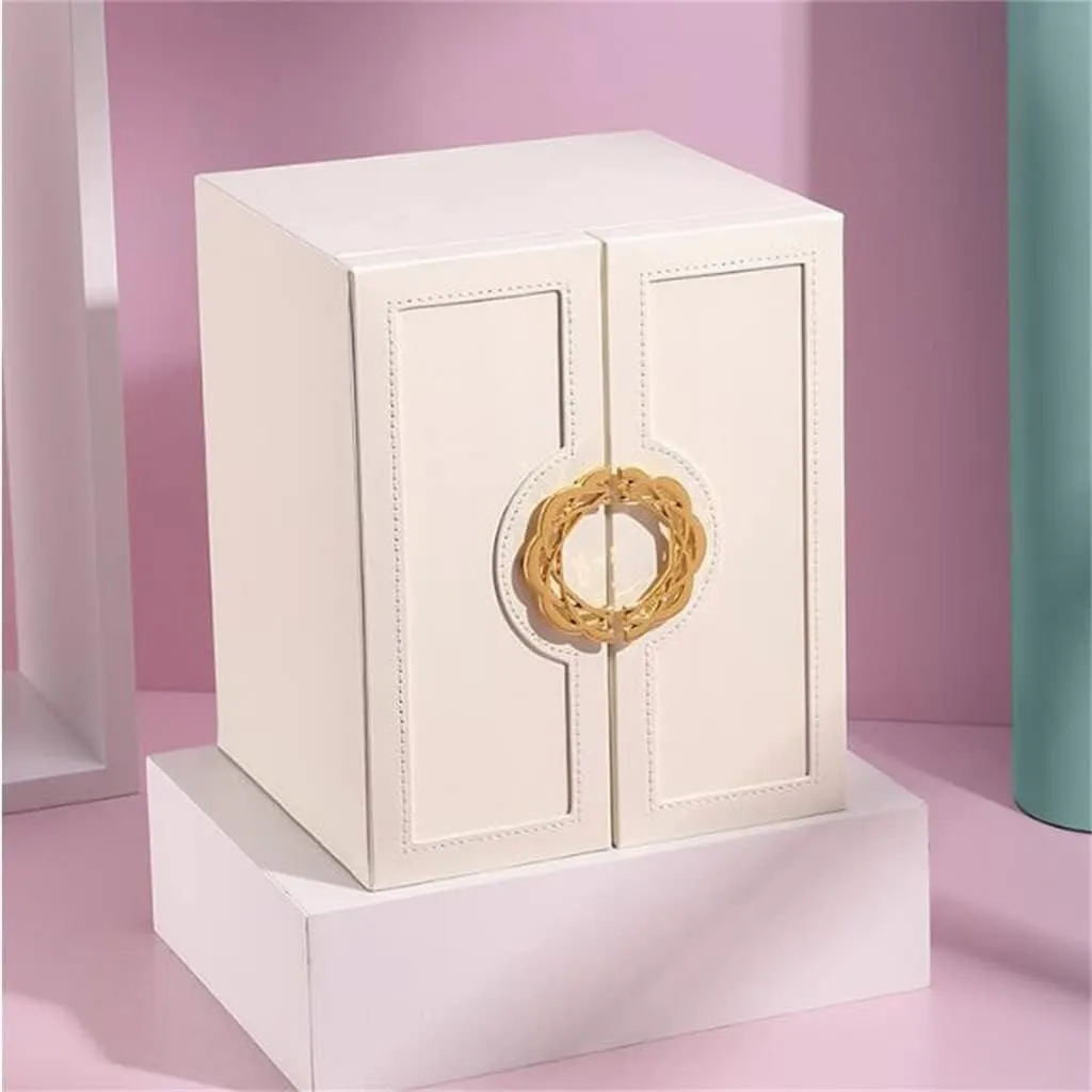 Makeup Storage Box Large Capacity Multi-Layer Korean Jewelry Box Earrings Necklace Jewelry Storage Box(1)