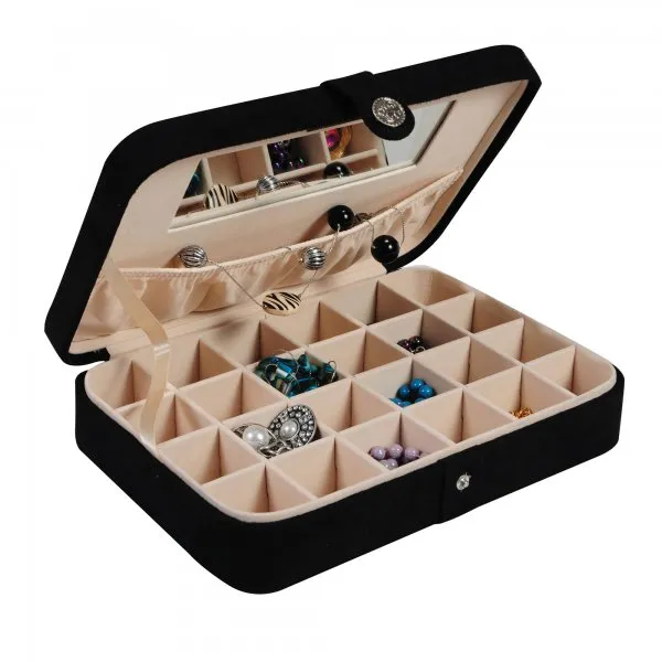 Maria Fabric Jewelry Box - Black