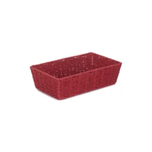 Medium Red Paper Rope Tray Basket