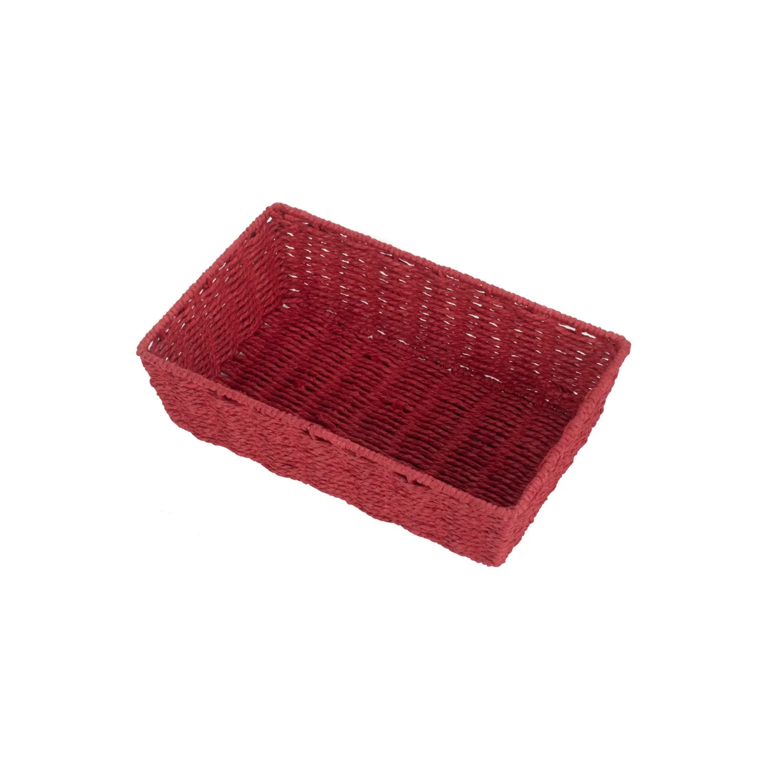 Medium Red Paper Rope Tray Basket