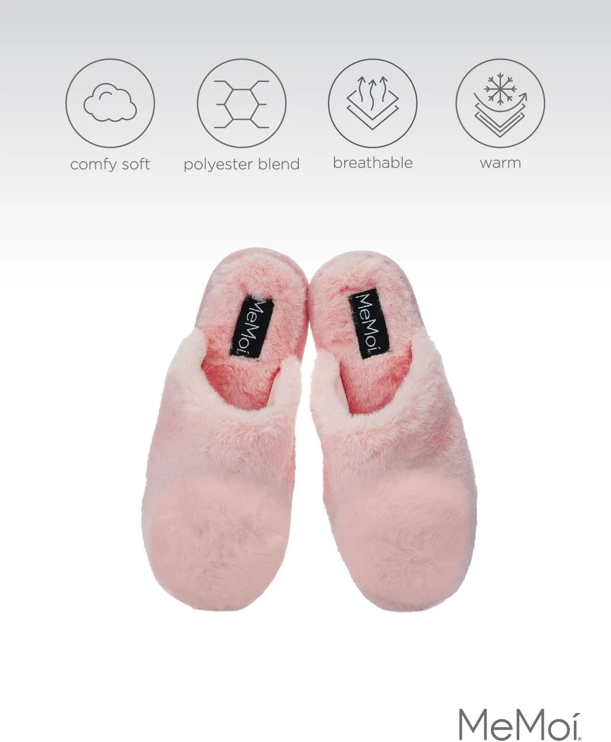 MeMoi The Gloria Plush Pom-Pom Slippers