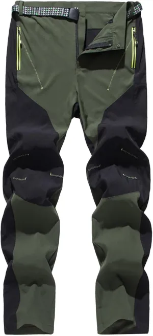 Men Outdoor Sports Pants Fashion Waterproof Hiking Running Pants Workout Athletic Sweatpants with Pockets Mens Cargos