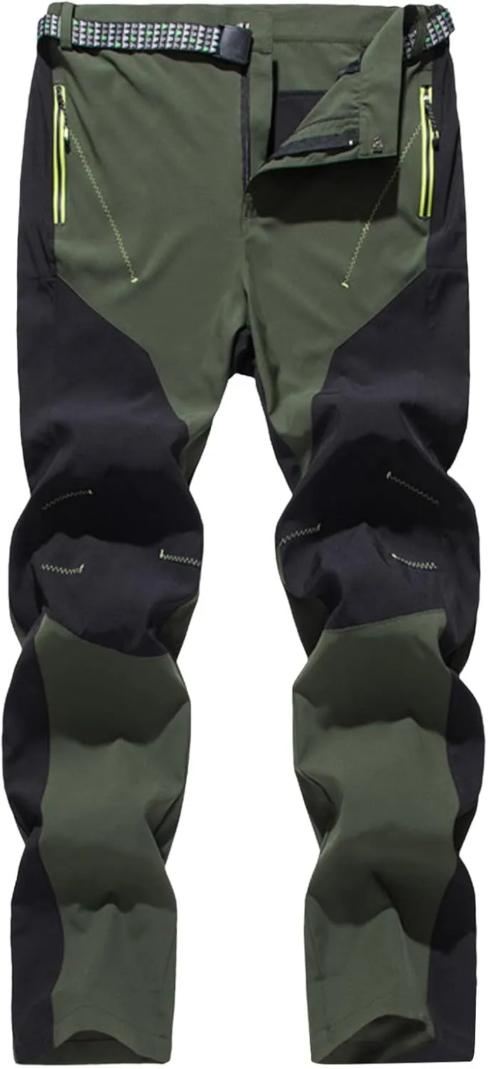 Men Outdoor Sports Pants Fashion Waterproof Hiking Running Pants Workout Athletic Sweatpants with Pockets Mens Cargos