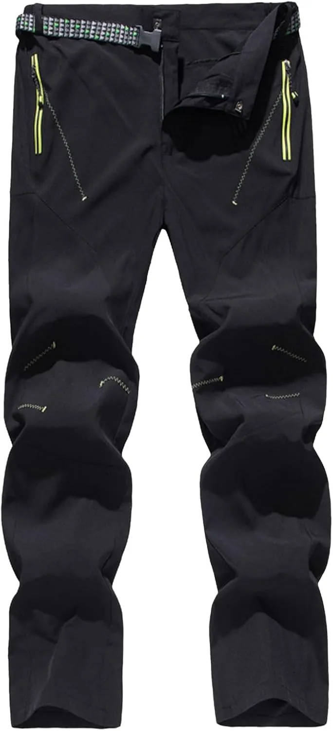 Men Outdoor Sports Pants Fashion Waterproof Hiking Running Pants Workout Athletic Sweatpants with Pockets Mens Cargos