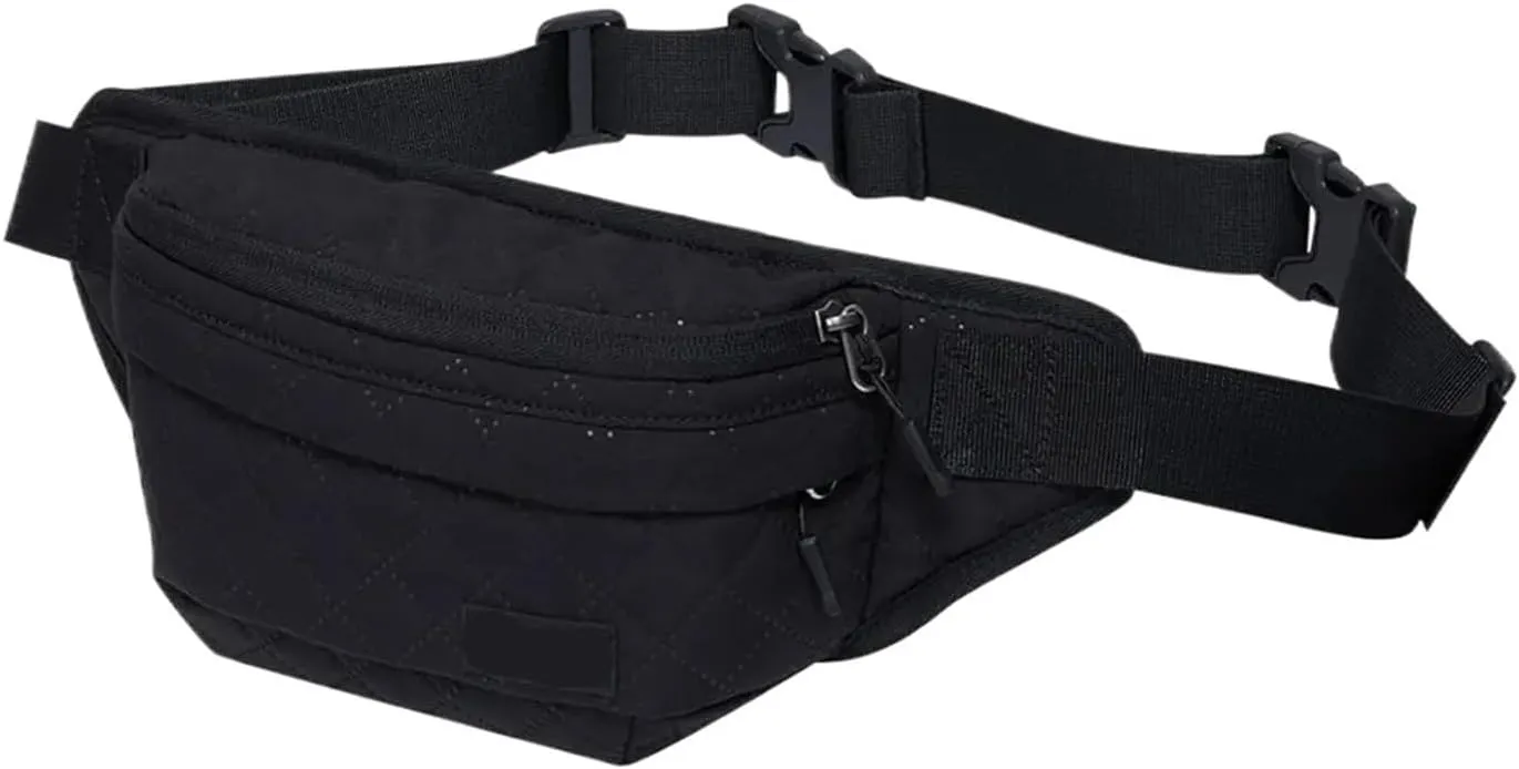 Men Women Resist Large Hiking Waist Bag Pack Carrying All Phones Running Walking Traveling(Black)
