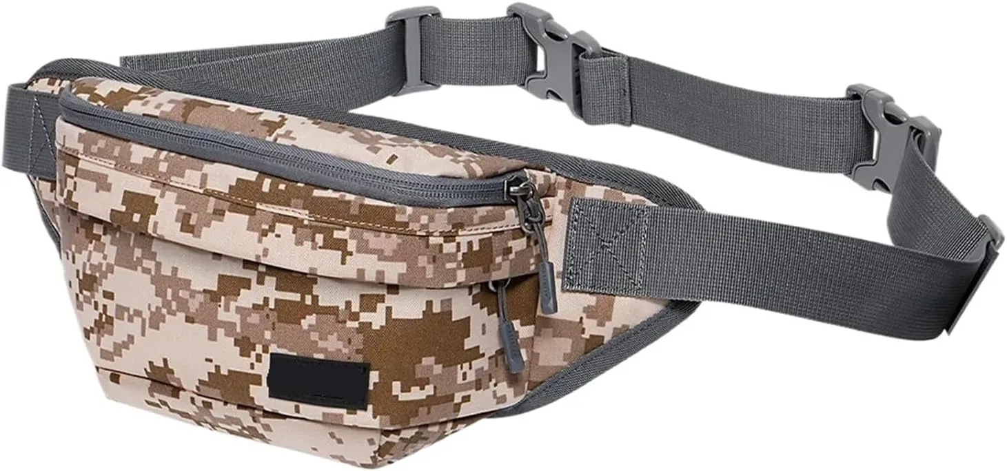 Men Women Resist Large Hiking Waist Bag Pack Carrying All Phones Running Walking Traveling(Camouflage)