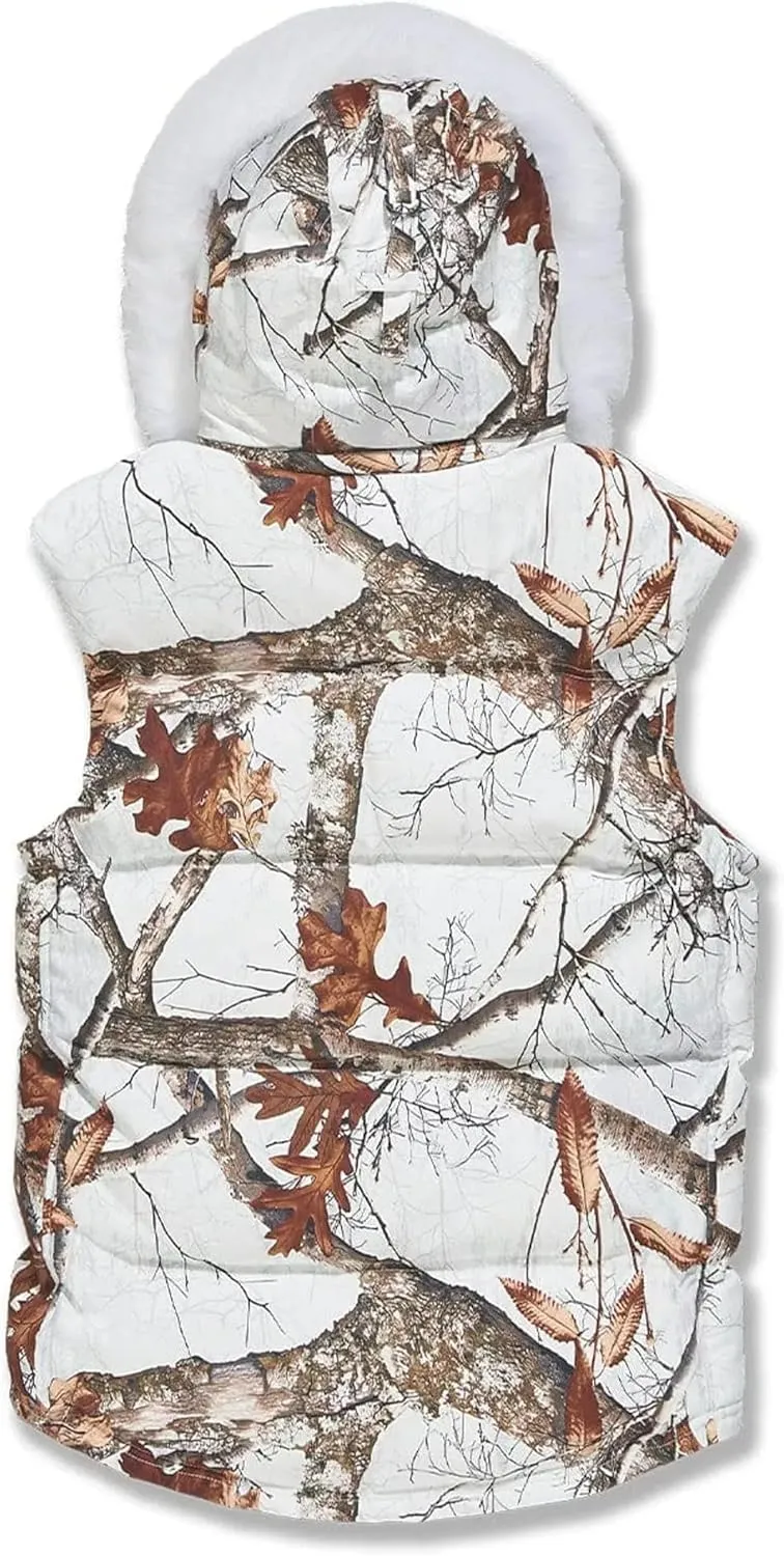 Men Yukon Fur Lined Vest (Snow Camo)