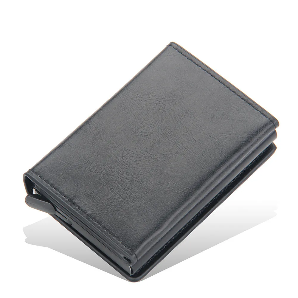 Men's Aluminum Box Eu Short Automatic Pop-up Card Holder