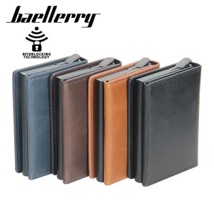 Men's Aluminum Box Eu Short Automatic Pop-up Card Holder