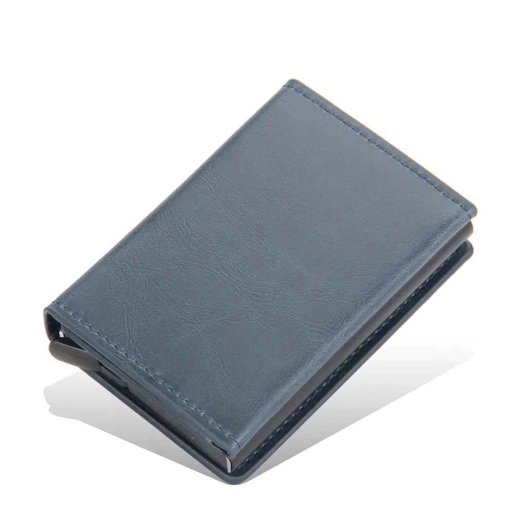 Men's Aluminum Box Eu Short Automatic Pop-up Card Holder