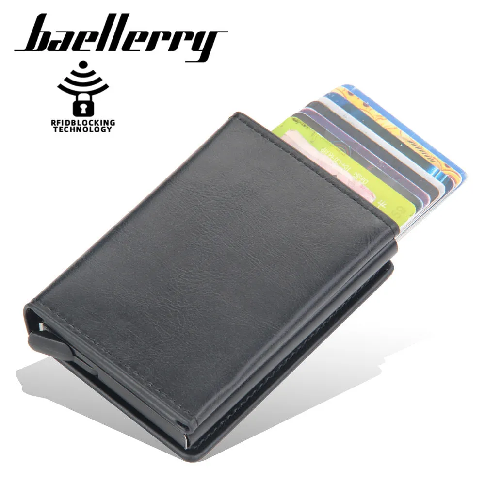Men's Aluminum Box Eu Short Automatic Pop-up Card Holder