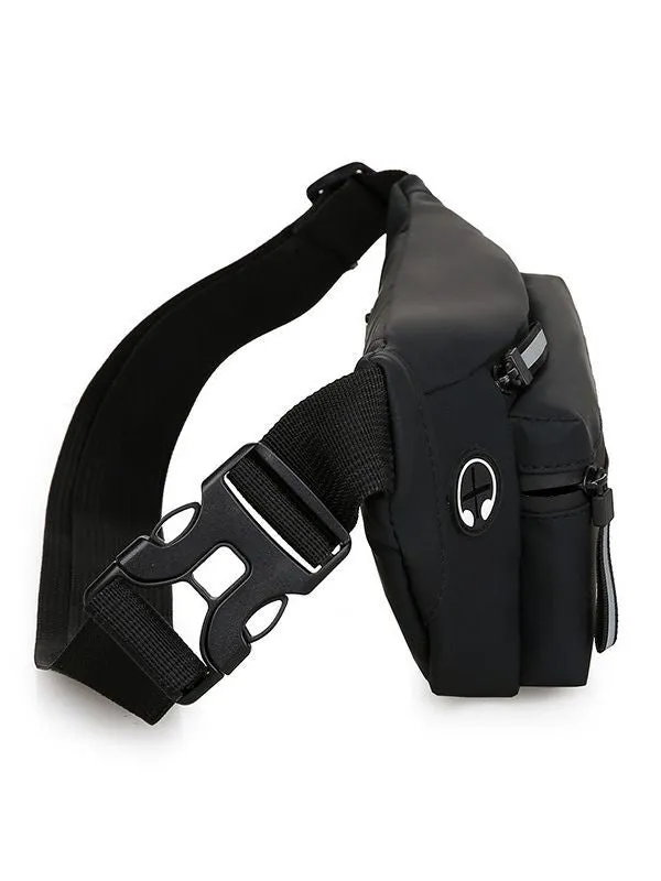 Men's Black Stall Leisure Waterproof Running Cross Men's Waist Packs
