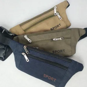 Men's Canvas Close-fitting Out Running Invisible Men's Waist Packs