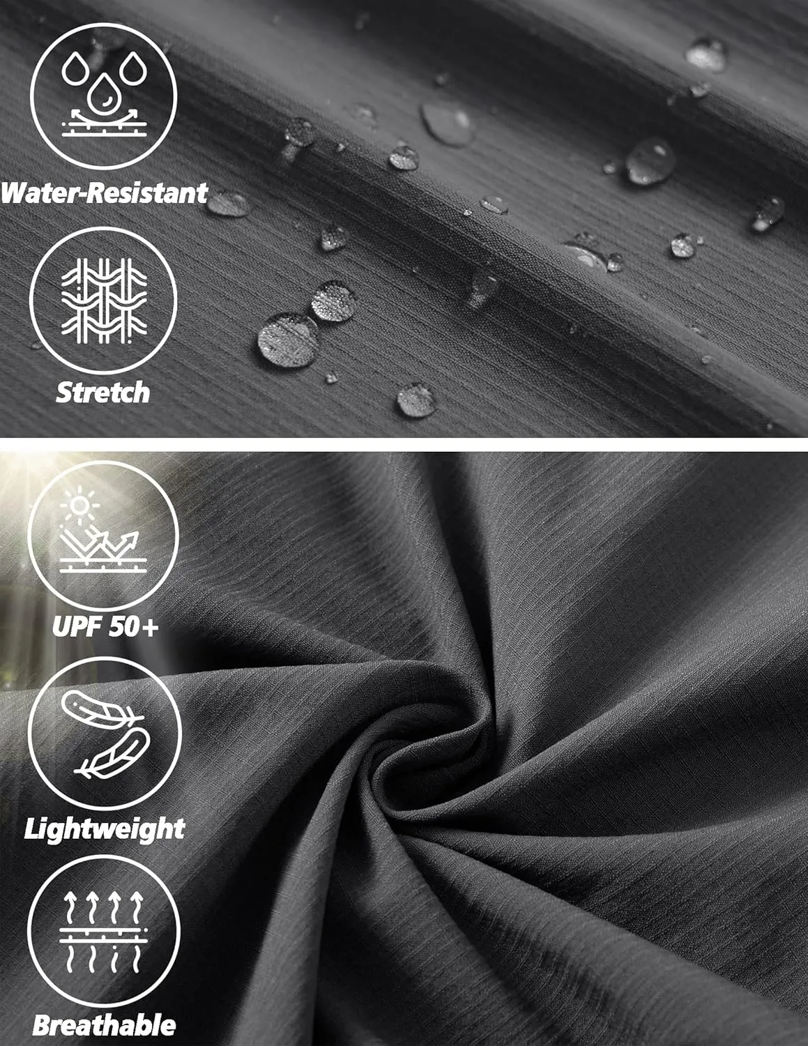 Men's Cargo Work Hiking Pants Lightweight Water Resistant Quick Dry Fishing Travel Camping Outdoor Breathable Multi Pockets