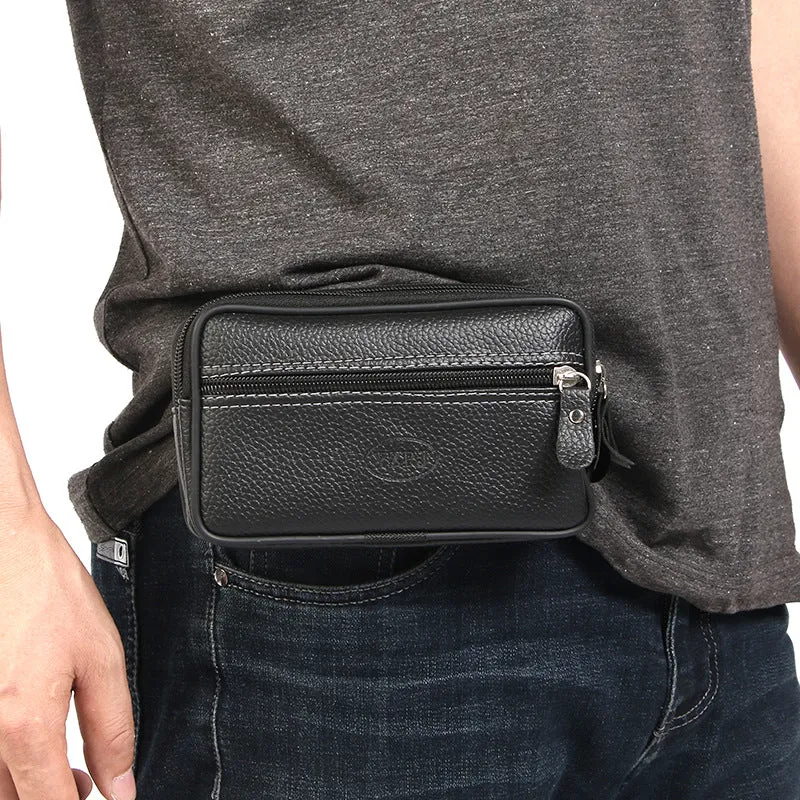 Men's Construction Site Work Leggings Leather People Men's Waist Packs
