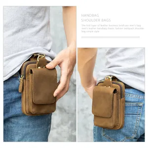 Men's First Layer Cowhide Work Site Wear Men's Waist Packs