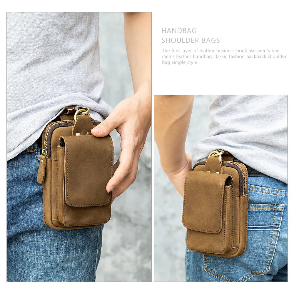 Men's First Layer Cowhide Work Site Wear Men's Waist Packs