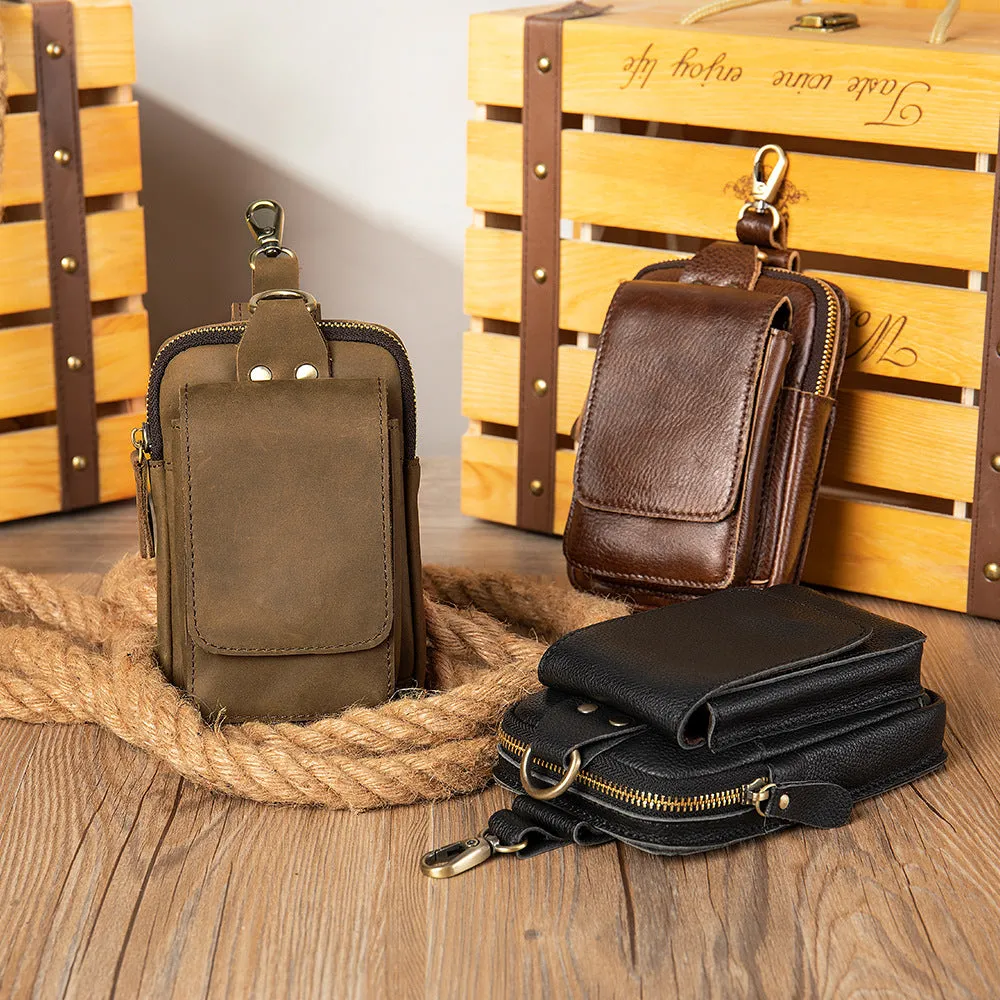 Men's First Layer Cowhide Work Site Wear Men's Waist Packs