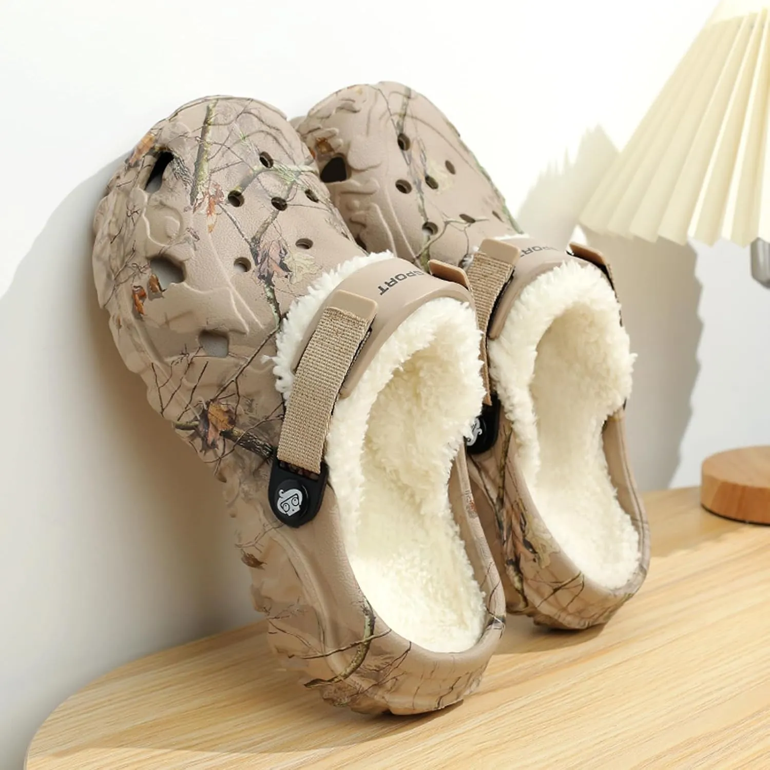 Mens Fur Lined Garden Clogs: Warm Fuzzy Indoor - Winter Indoor Outdoor House Slippers