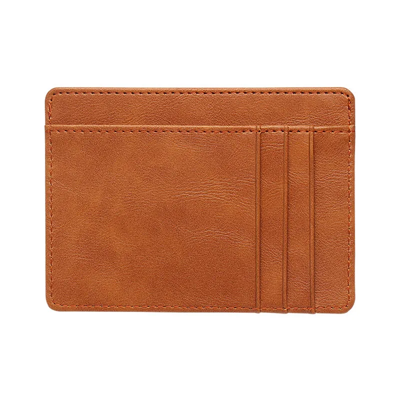 Men's Leather Degaussing Bank Protective Cover Lightweight Card Holder