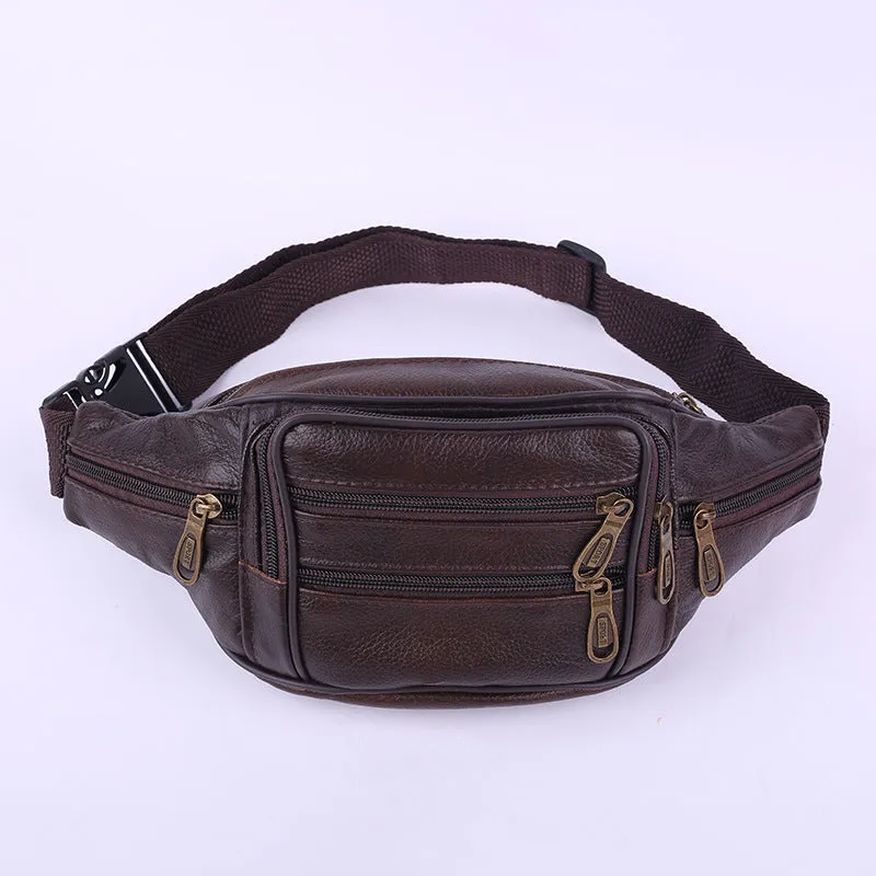 Men's Leather Multifunctional Fashion Creative Cash Men's Waist Packs