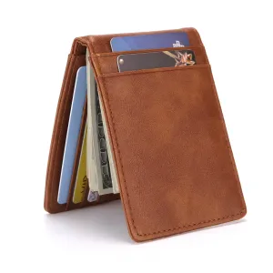 Men's Pattern Swiping Multiple Slots American Gold Card Holder