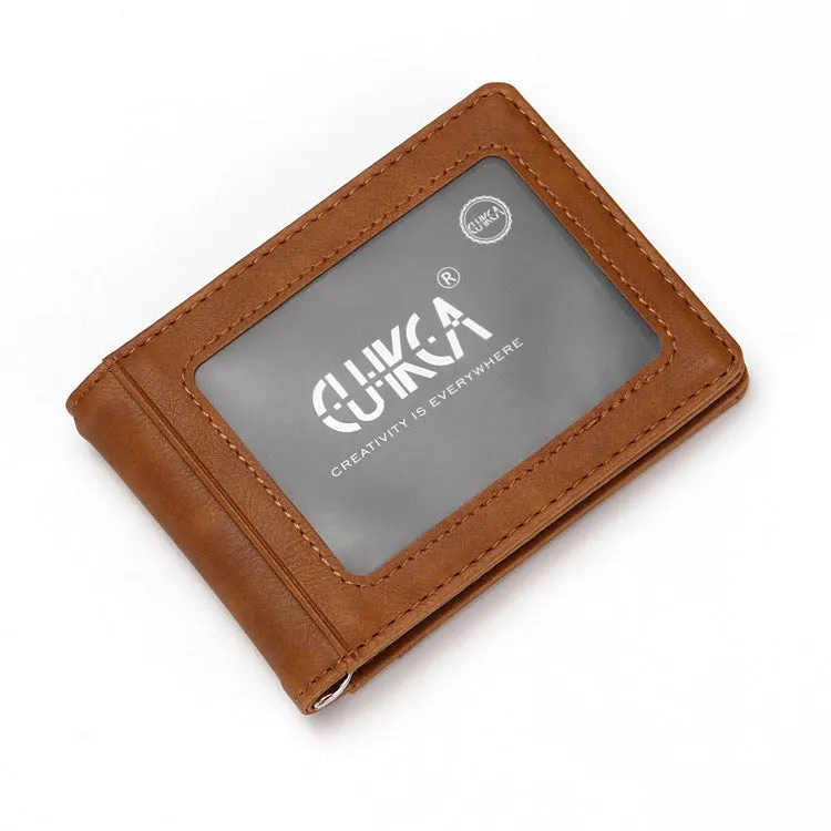 Men's Pattern Swiping Multiple Slots American Gold Card Holder