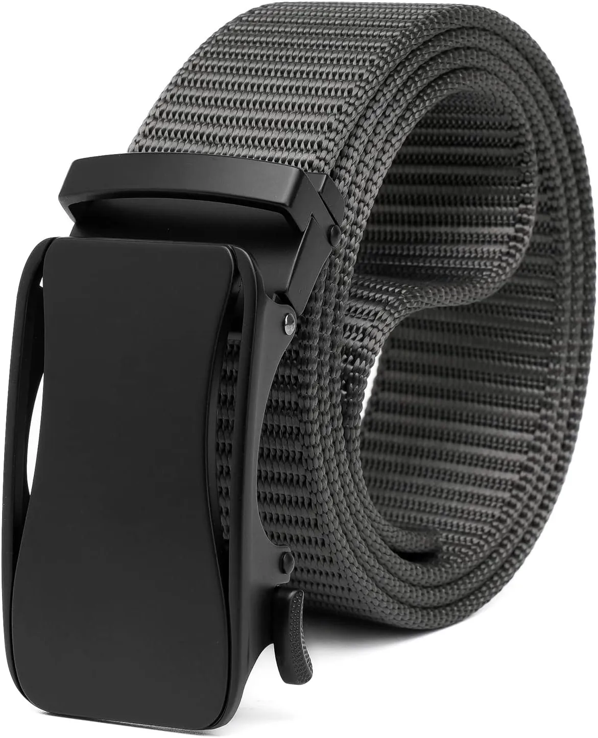 Men's Ratchet Web Belt, Golf Belt Nylon Automatic Buckle Belt for Hiking Rigger Military Work-Quick Release
