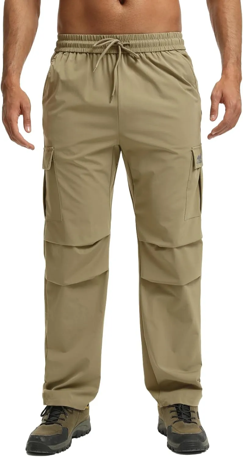 Men's Track Pants Outdoor Athletic Running Casual Joggers Pants with Zipper Pockets Lightweight Quick Dry