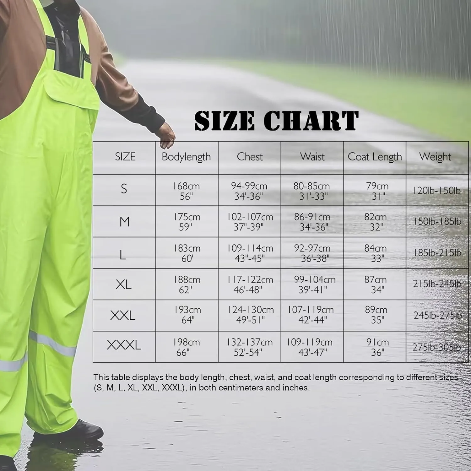 Men's Waterproof Rain Bib Overalls - Windproof Adjustable Outdoor Fishing Workwear Pants