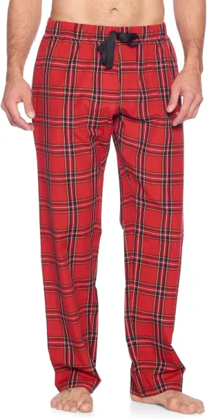 Men’s Woven Plaid Sleep Pajama Pants Long PJ Sleepwear & Loungewear Bottoms