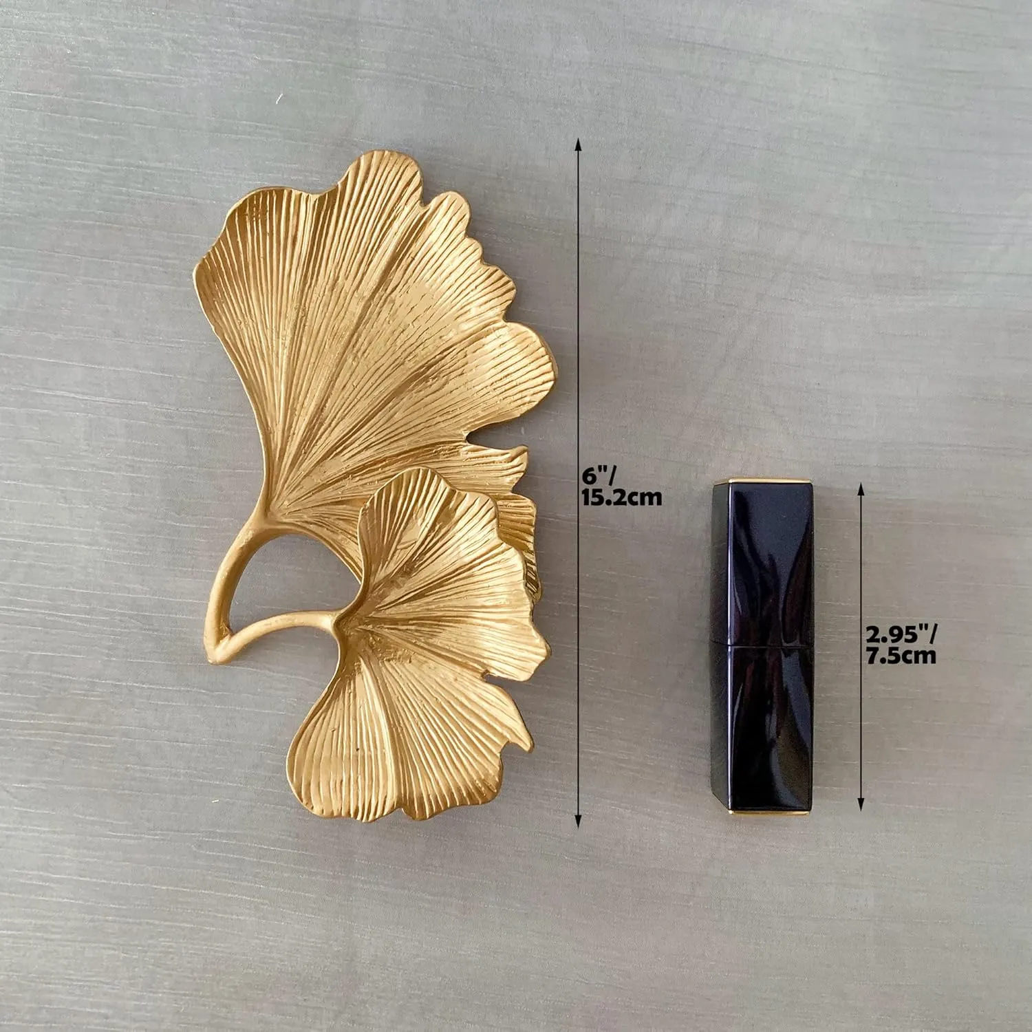 Metal Jewelry Dish, Small Leaf Shaped Ring Holder Jewelry Organizer, Trinket Dish Vanity Tray for Dresser Christmas Birthday Wedding Gifts