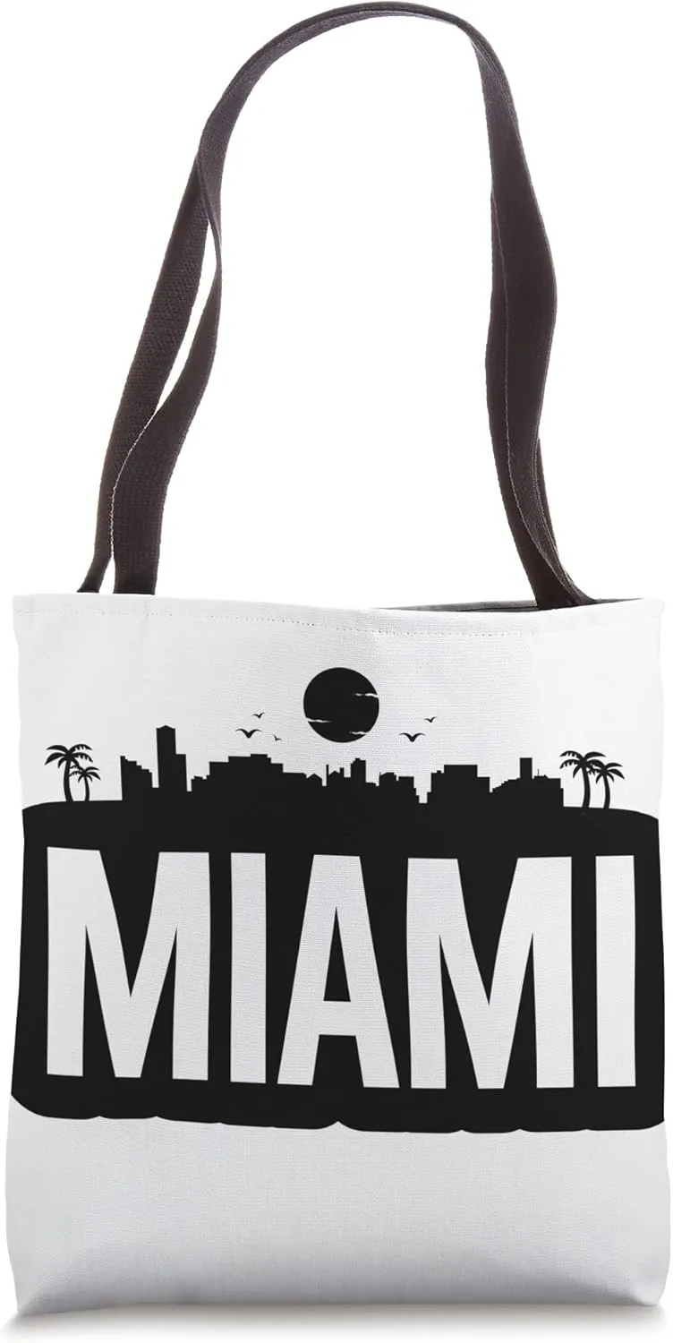 Miami City Skyline is Miami Florida Travel Gifts Tote Bag