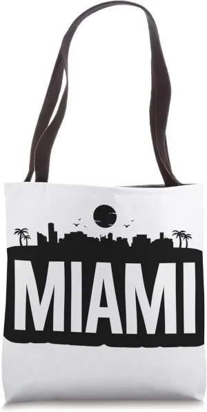 Miami City Skyline is Miami Florida Travel Gifts Tote Bag