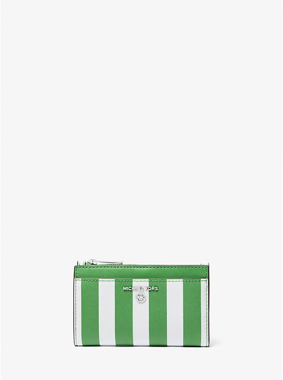 Micheal Kors Jet Set Charm Striped Card Case Palm Multi